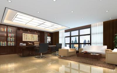 中式風(fēng)格公司總裁辦公室裝修設(shè)計效果圖大全-艾逸網(wǎng)